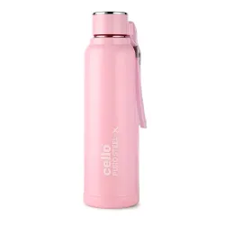 Cello. Puro Steel-X Benz Insulated Bottle with Stainless Steel Inner, 900 ml (Pink)