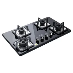 Crompton Superslim Hb TAB Super Slim 78 cm 4Br MBLK Tablet Hob With Toughened Glass (Tempered Glass, 4 Auto Ignition Burner, Midnight Black)