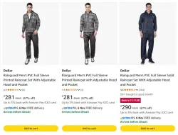 Dollar Raincoats at minimum 67% Discount