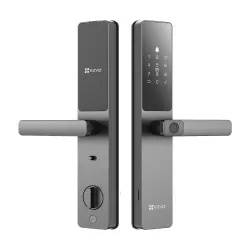 EZVIZ by Hikvision | Smart Fingerprint Door Lock | Keyless Entry | Realtime Mobile Alerts | Child Safety Lock | BuiltIn DoorBell | Waterproof Design | Supports Emergency PowerSupply | DL05, Black