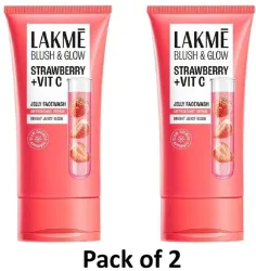 Lakmé Blush & Glow Strawberry Freshness Gel with Strawberry Extracts 150GM Pack of 2 Face Wash (300 g)