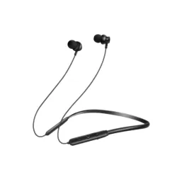 Leevo Thunder Wireless Neckband with deep Thunderous bass, Tapered Soft Ear Muffs and a Perfect Length Cable for Ultimate Comfort with a Smart Voice Assistant (Midnight Black)