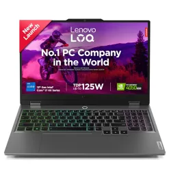 Lenovo LOQ Intel Core i7-13645HX| NVIDIA RTX 4050 6GB (16GB RAM/512GB SSD/144Hz Refresh Rate/15.6" (39.6cm)/Windows 11/Office Home 2024/Grey/2.4Kg), 83DV01K0IN AI Gaming Laptop