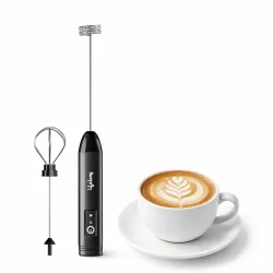 Lifelong Rechargeable Milk Frother & Whisker | Type-C Charging Electric Frother with 3 Speeds for Coffee, Cream & Milk | Handheld Portable Blender & Foam Maker with Stainless Steel Whisks (LLMF07)