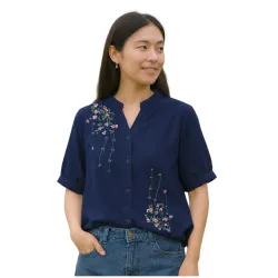 LITZO Shirts for Women - Korean Style Long Sleeve Button Down | Regular Fit Western Latest Stylish Office Wear Tops Women (NO-98-101)