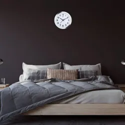 Matiz 101 Round Wall Clock Silver Color Plastic Case White Dial Analog for Living Room Home Decorations Office (Size: 20 x 20 CM)