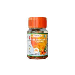 Patanjali Sea Buckthorn Fruit Berry Oil 500mg - 30 Veg HPMC Capsules | Rich in Omega 3, 6 & 9 | Dietary Supplement for Heart Health, Immunity & Deep Skin Hydration