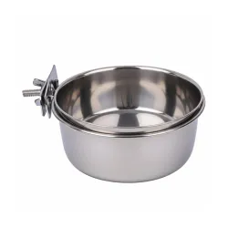 Pets Empire Best Stainless Steel Birds Coop Cup Feeder Bowl (200ML, COOP Cup CLAMP Holder)