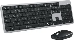 Portronics Key4 Wireless Keyboard Mouse Combo Full Size Numpad 2.5GHz Receiver Wireless Standard Laptop Keyboard Compatible with Laptop (Grey)