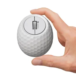 Portronics ToadPlay Golf Mini Wireless Bluetooth Mouse with Dual Wireless Connectivity (BT + 2.4 GHz), Rechargeable Battery, Noise-Free Clicking, Multi-Device Pair, Adjust Sensitivity (White)