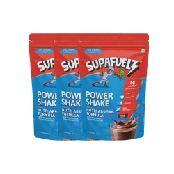 Power Shake 3-7Yrs (3 x 400g) | Combo Pack |Height & Strength Drink | 6g Protein, 33 Nutrients, Probiotics & Ayurvedic Actives | Daily Nutrition Drink supports Height, Strength & Focus | Chocolate 1200g | Safe Nutrition Drink For Kids