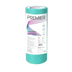 Premier Non-Woven Reusable Kitchen Towel Roll (50 Sheets) | 50 Pulls (Pack of 1) | Size - 25 x 30 cms | Multi-Purpose, Super Absorbent, Washable Cleaning Wipes