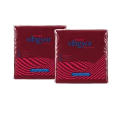 Premier Vibgyor Napkins 2 Ply Soft & Strong Absorbent Paper Napkins | Made from 100% Virgin Fiber | Eco-Friendly Table Napkins for Home | Dining & Parties | Pack of 2 (Red)