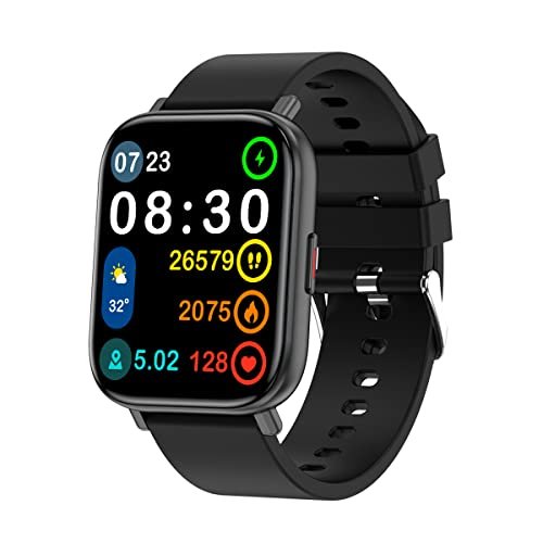 FCUK Fit Pro Full Touch 1.69" Superior Display Smartwatch (Color: Black), Sleek Design Metal Body, 8 Sport Modes, Spo2, Heart Rate Monitoring, IP 68 Water Resistance and Long Battery Life-FCUK009B