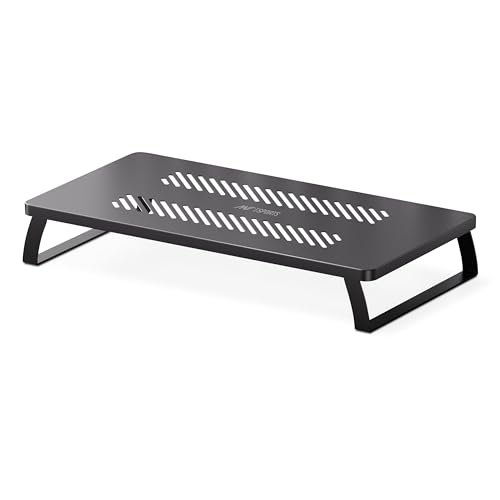 Ant Esports Riser 20 Heavy Duty Monitor and Laptop Stand, Metal Desk Organizer, Ergonomic Metal Monitor Raiser Stand with Mesh Platform for Laptop, Computer, PC, Printer Up to 25KGGrey
