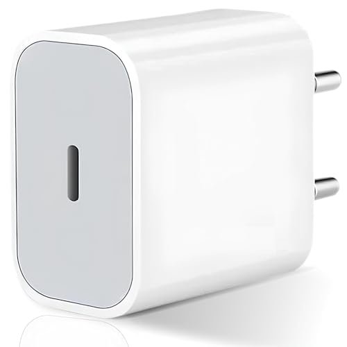 Products ORG 20W Charger Type C Adapter for iPhone 16/16 Plus/16 Pro/16 Pro Max,15/15 Plus/15 Pro/15 Pro Max,14/13/12/11 Series with PD 3.0 USB-C 20 Watt Fast Charging Adapter (BIS Certified)