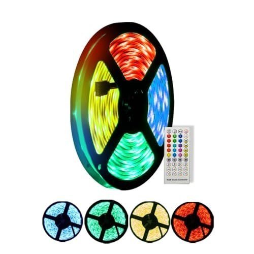 Xtreme Acoustics 5MM RGB LED Flexible Strip Light Multi Colour Kit with Remote Control for Home Decoration, Bedroom and TV Background Lighting