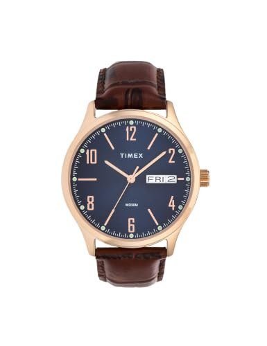 TIMEX Classics Analog Watch for Men with Round Dial & Water Resistant Man's Wrist Watches
