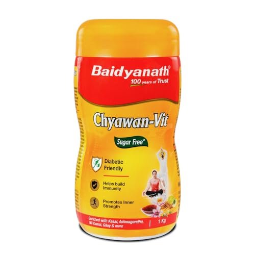 Baidyanath Ayurved Sugarfree Chywanprash (Chyawan-Vit) 1kg | Specially Formulated With Benefits Of Amla, Ashwagandha And Kesar | Helps to Boost Immunity, Strength, Stamina & Energy | Fit for Diabetic