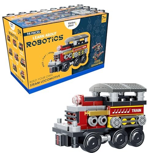 STEM Toy Train Building Blocks Set (94 Pcs, 8-in-1) | DIY Steam Locomotive Train Kit for Kids 7+ Years (Boys & Girls) | Educational Robotics Toy | Engineering, Creativity