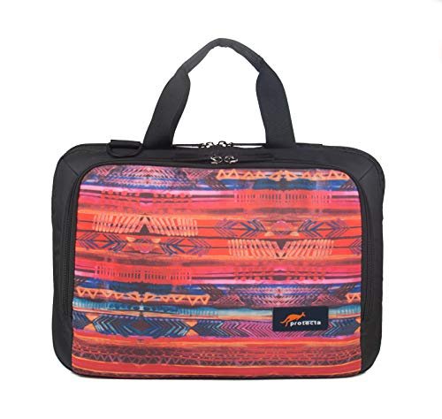 Protecta The Professional Office Laptop Bag Briefcase For Women & Men Fits Laptops With Screen Size Up to 11.6 Inch & Tablets - Ideal For Office & Work - Black & Colourful Indian Print