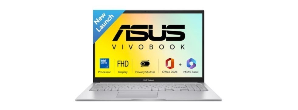 ASUS Vivobook 15 (2026),Intel Core 3 100U (i3-14th Gen), Intel iGPU, 8GB/512GB,FHD,15.6"(39.6 cm),Windows 11,M365 Basic(1 Year)
