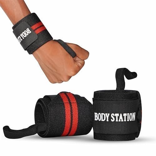 Pro Weightlifting Wrist Wraps with Thumb Loop | Adjustable Gym Wrist Support for Men & Women – Powerlifting, Crossfit, Strength Training & Pain Relief