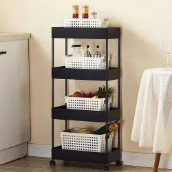 SEQUENCE Cutlery Kitchen Rack Plastic, 4 layer Plastic|kitchen accessories | Plastic Kitchen Trolley (DIY(Do-It-Yourself))