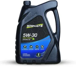 Signate 5W30 Premium Fully Synthetic Engine Oil for Petrol, Diesel & CNG Cars High Performance Engine Oil (5 L, Pack of 1)