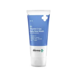 The Derma Co 2% Vitamin C Gel Daily Face Wash with Vitamin C, Rosehip & Orange Peel Extract for Glowing Skin I Brightens & Evens Skin Tone I Anti-Oxidant Rich Formula I For All Skin Type - 80ml