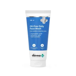The Derma Co Oil-Free Daily Face Wash With Hyaluronic Acid, Glycolic Acid & Multivitamins for Clear & Hydrated Skin - 100ml