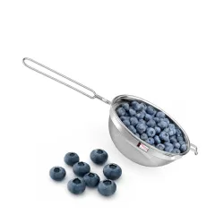 TIARA - MAX Juice Strainer No7 Diameter 16cm Soup Strainer Steel Liquid Filter Food Grade Mesh, Sieve for Kitchen, channi,Rice Strainer, Fruit Strainer (35L x 16W x 8H cm, Silver)
