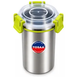 TOSAA Premium Stainless Steel Airtight Drinking Tumbler with Leakproof 3 Side Lock Lid |Tumbler for Water, Juice, Milk & Beverages | Ideal for Home, Office, School & Travel | Big Size - 500 ML