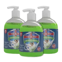 Tri-Activ Germ Protection Handwash Bottle | Hand wash 300ml with Aloevera & Avocado fragrance | Keeps hands soft & moisturized | Protects from 99.9% disease causing germs| Pack of 3 Bottle | 900ml