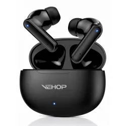 UltraPods 3 TWS Bluetooth Earbuds v5.4, 50H Playtime, ENC HD Calling, 45ms Low Latency Gaming, Touch Control, Voice Assistant, Fast Charging, IPX4 Water Resistant, Deep Bass. Black