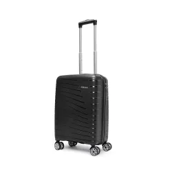 VLITE Starlink Lightweight Luggage – Recyclable Polycarbonate, Smooth Glide 8 Wheels, Built-in Number Lock, 3-Year Warranty (Black, Small Size Cabin/20)