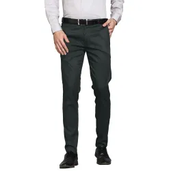 Vogaan Formal Pant with Expandable Waist for Men | Men's Cotton Regular Fit Flat Front Pant for Party and Casual Wear