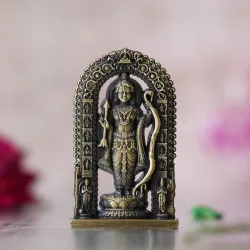 Webelkart Premium Ram Lalla Statue for Car Dashbord and Home Decor | Ram Lalla Idol Ayodhya Shree Ram Murti Showpiece (2.75" Inches-Resin) (Green)
