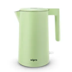 wipro ABS Elato BK211 Cool Touch Double Layer Electric Kettle, 1.7 Litres, Anti-Rust Shield, Super Fast Heating, 3X Protection-Overheating, Dry Boil & Auto Shut-Off,1200 Watts, 2 Years Warranty, Green