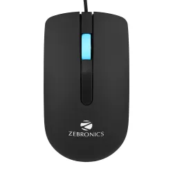 ZEBRONICS Juggle Wired Optical Mouse with 3 Buttons, High Precision, 1200 DPI, Works on Most Surfaces, USB Interface, 1m Cable Length